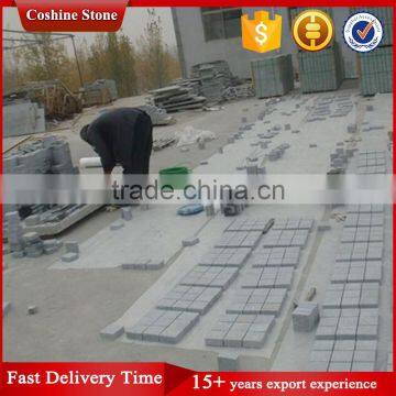 Cube Pattern Grey Mesh Backed Cobblestone Pavers Flooring photo-2