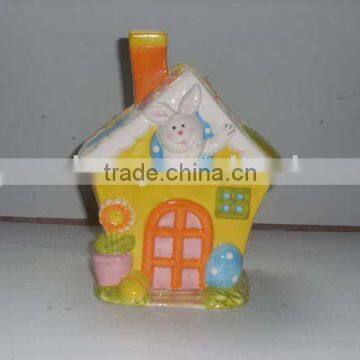 Easter gifts Ceramic candy jar in house shape