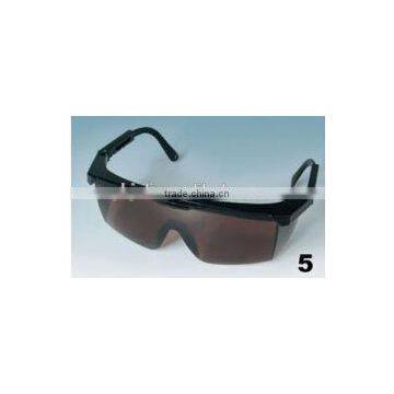brown lens safety goggle/galsss with adjustable legs