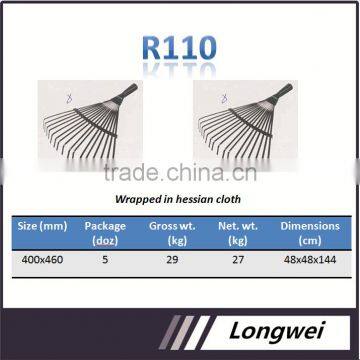 Steel hand garden leaf Rake 110