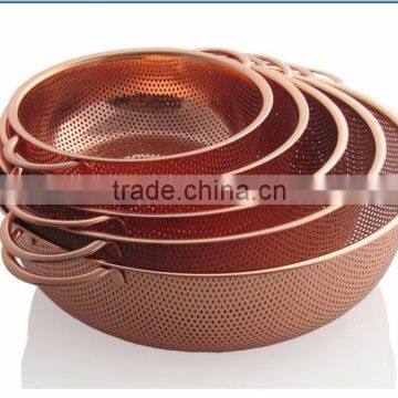 Customized Coluor 6pcs in a Set Stainless Steel 201 Vegetable Colander photo-2