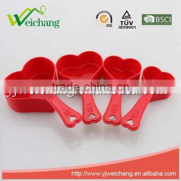 WCA009 Heart Shape, Kitchen Measuring Cups, (Red Set Of 4),plastic Material,PP,lower Price photo-2