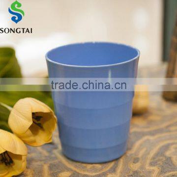 round plastic wave shaped flower pot