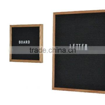 Factory Wholesale Letter Board Felt Backing With Slots to Insert White Plastic Letters Oak Frame photo-2
