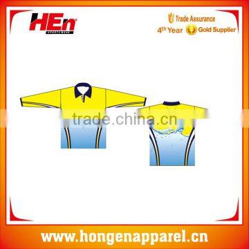 Hot sale sublimation long sleeves fishing shirts custom made printed/fishing polo shirts with name and logo