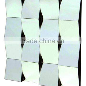 Fashion white 3D wall mirror frameless mirror for decoration