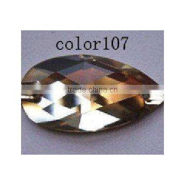 crystal glass jewelry flat beads