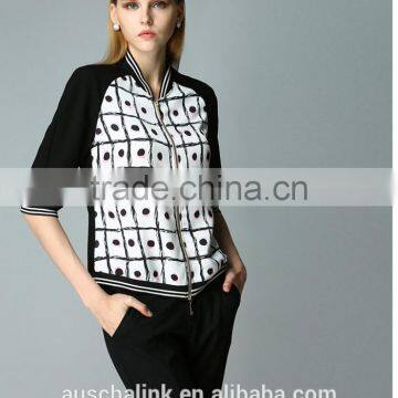 Autumn Outdoor Fashion Stylist Dot Print Patched Jacket Wholesale photo-3