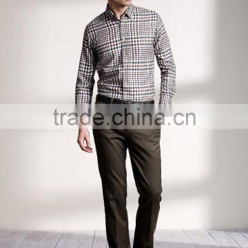 new design Small checked Blends cotton men shirt SL0073