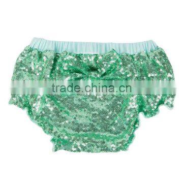 Wholesale Girls Sequin Shorts Newborn Baby Sequin Bloomers With Butterfly Knot photo-6