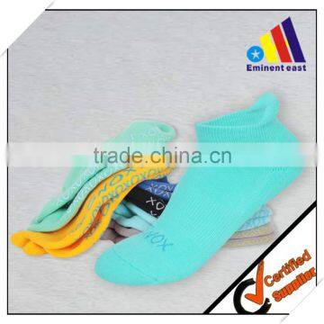 customized colorful 100% organic cotton antibacterial soft comfortable yoga Pilates anti-slip socks