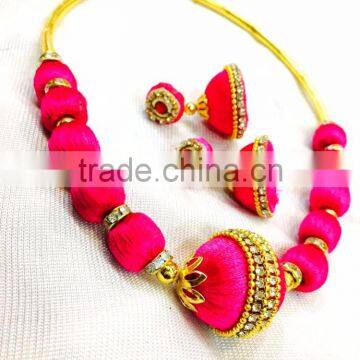 Wholesale Silk Thread Bangles ,Earrings,Necklace Sets India photo-2