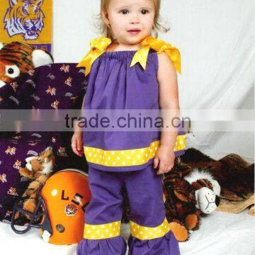 Purple photos of children in pantis,cotton pants short,kids t-shirt ruffle