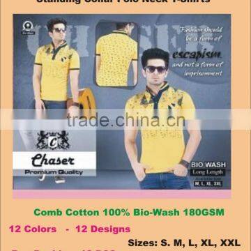 Polo T-Shirts With Standing Collar photo-2