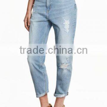 Boyfriend Low Trashed Jeans,2016 Summer Women Denim Pants,women Corpped Jean photo-3
