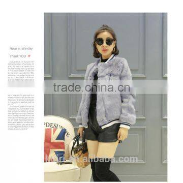 Real Fur Coat For Women Rabbit Fur Baseball Uniform Winter Short Jacket Thick Warm Casual Loose Outwear Genuine Fur Coat Female photo-6