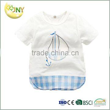 Summer Baby Boy Clothes Light Blue Cotton Set Toddler Baby Clothing Set Wholesale photo-2