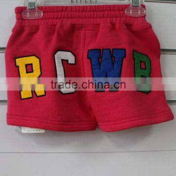 Cotton French Terry Fabric Children Short Pants With Pocket and Patch photo-2