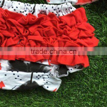 Infant Baby Girls Boutique Clothing Sets Toddler Outfits Baby Feather Red Swing Top Outfits With Match Headband photo-3