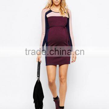 Mamalicious Color Block Body-Conscious Dress China Supplier photo-3