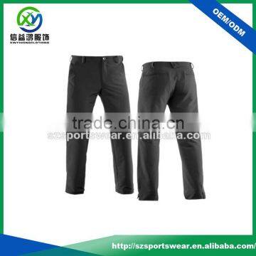 Latest design solid color anti-satic durable 100% cotton woven farbic golf trousers/ sports pants men