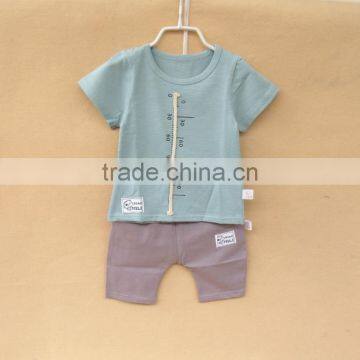Wholesale Summer Cotton Printing Boys Kids t Shirt With Pants Set photo-3