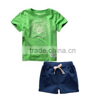 J3614 2017 Fashion Baby Boy Printed T-shirt Shorts Set Wear, Baby Clothes Clothing Set photo-2