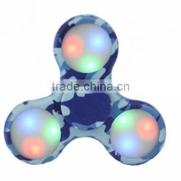 Fingertip Gyro Camouflage LED Glow Gyro Hand Spinner Frilly Fidget With Switch Painted Toys photo-4