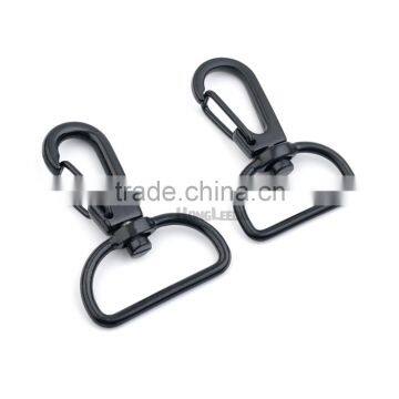 25mm/20mm 1&0.75 inch Matt Black enamel Alloy Swivel Clasps Snap Key Hooks DIY Key Chain Ring HK-022