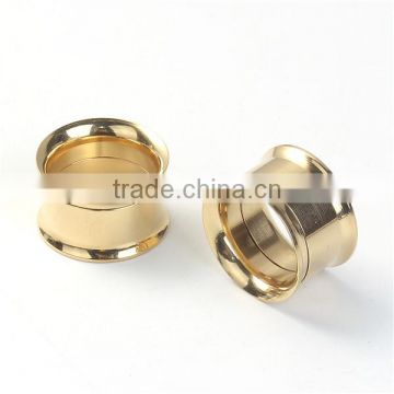 16mm Stainless Steel Ear Stretcher Expander Bobbin Gold Plated Wholesale Ear Expander Piercing