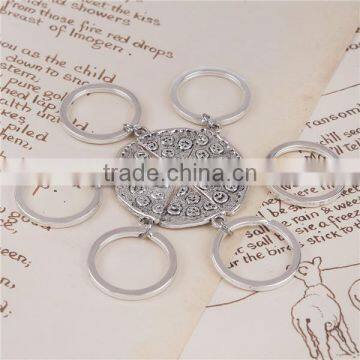 Keychain & Keyring Pizza Silver Plated Triangle Carved 4.6cm photo-3