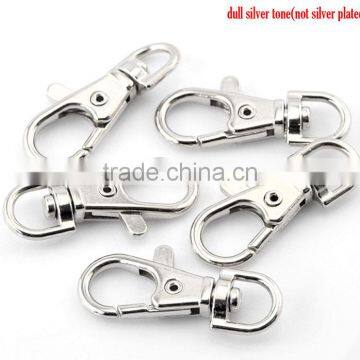 30PCs Silver Tone Lobster Swivel Clasps for Key Ring 38x16mm(1 4/8"x5/8"),Newest