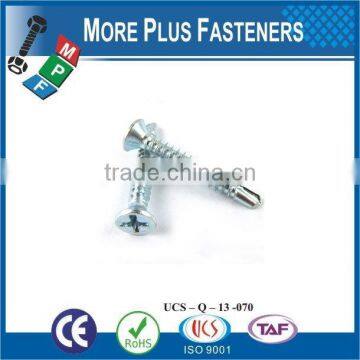 Made in Taiwan TEK Screw Recessed Self Drilling Screws