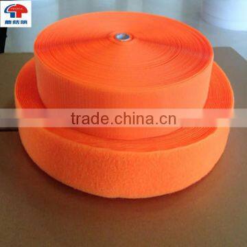 100% Nylon fastener tape orange sew on hook and loop for bundle belt