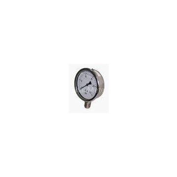 1/2 NPT, BSPT Glycerine - Filled Stainless Steel Pressure Gauges With Crimp Ring