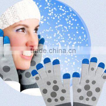 stainless steel fiber conductive thread touch screen gloves