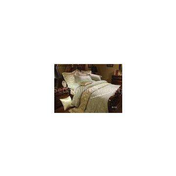 Floral Jacquard Luxury Bed Sets / Silk Cotton Material In Bedroom