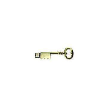 Gold Large Key USB Flash Drive Metal Customized Jump Drives For Gift