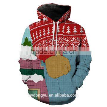 Chrismtas fist snow unisex 3D red sweatshirts/blue na plus size 3d hoodies/ fashioable 3d Christmas hoodies jacket