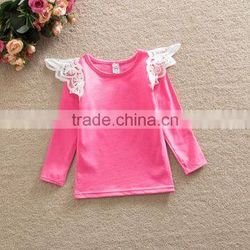 Flutter Sleeves Solid Baby Girl Long Sleeve t Shirt M7032001