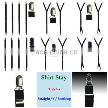 1 Pair or 4 Pcs Pack Straight Y Stirrup Footloop Style Military Police Unifrom Shirt Stay Shirt Garter Holder Keeper 2016