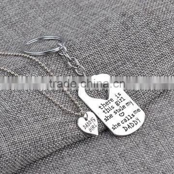 Fashion DIY Keychain and Necklace Heart Gift New Mommy Daddy Mother Father's Day photo-3