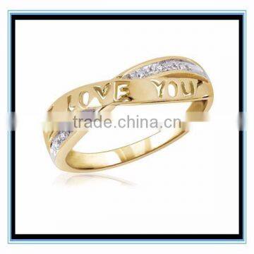 Plated Gold Alloy Material Wedding Rings XP-PR-835