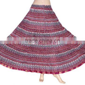 2017 Indian Handmade Designer Cotton Block Print Long Skirt photo-6