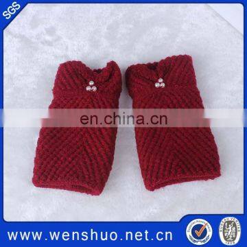 Fashion Wool Knit Girls Plain Color Hand Gloves For 2015