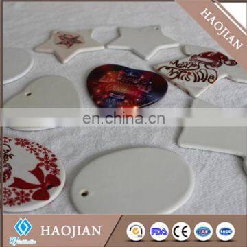 Sublimation Ceramic ornaments with hole,decoration,wedding decoration