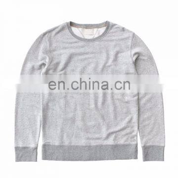 Hot Sale Casual Design Men Plain Sweatshirt Heather Grey Fleece Pullover Sweatshirt photo-4