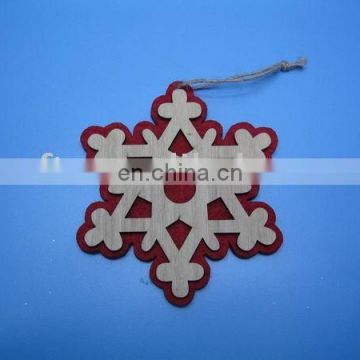 Laser cut felt craft w wooden for holiday decoration