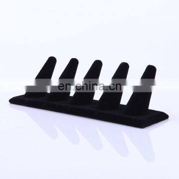 Black Velvet 5 Finger Ring Jewelry Display holder