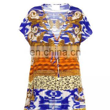 High Quality Sheer Chiffon Blouson Beachwear Swimwear Cover-up Beach Dress photo-2